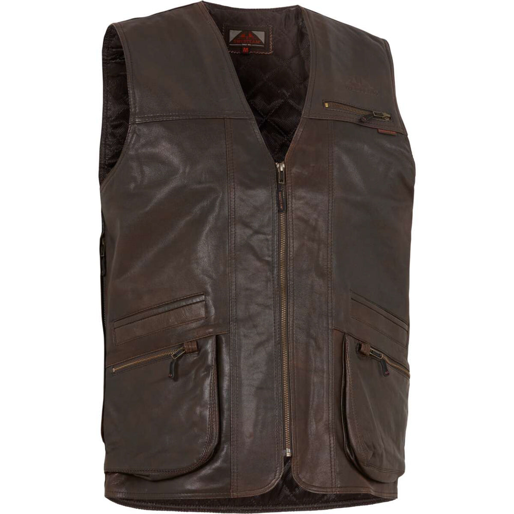 Bull M Swedteam vest: Classic style and functionality in leather for your daily life