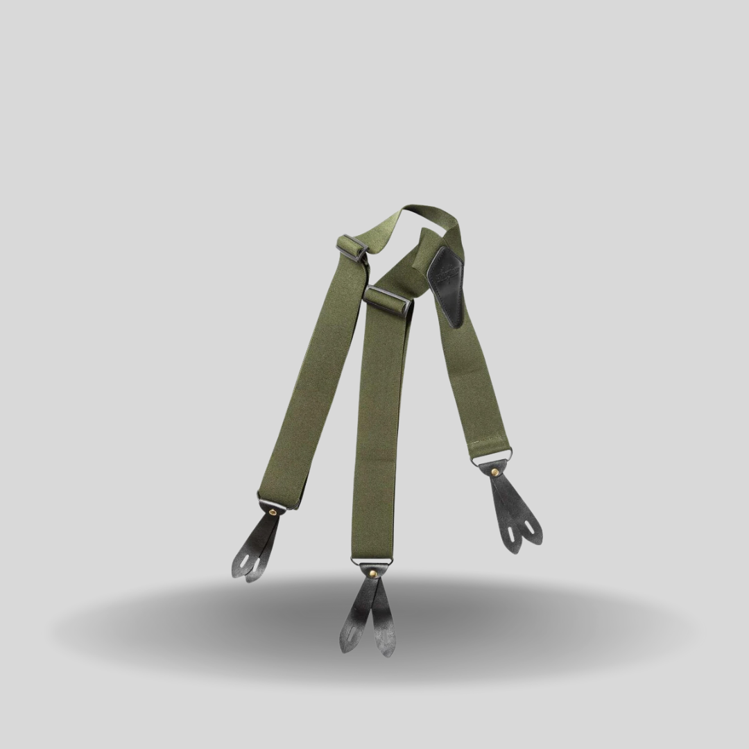 Hunt.V Green Strap Suspenders