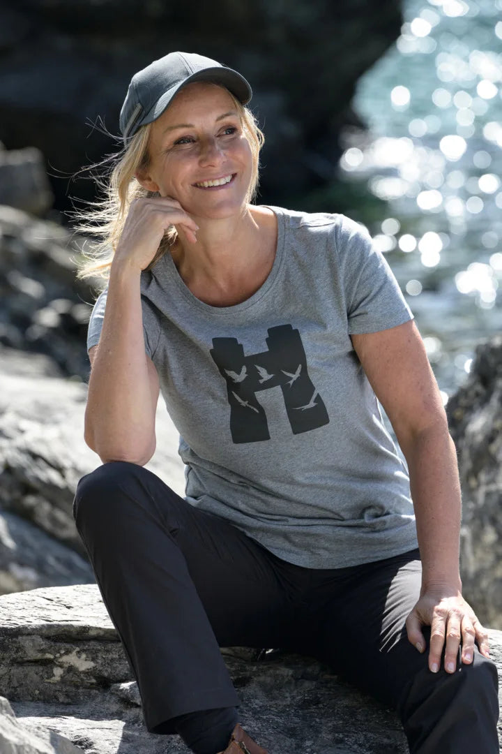 Camiseta mujer con aves Swarovski Optik