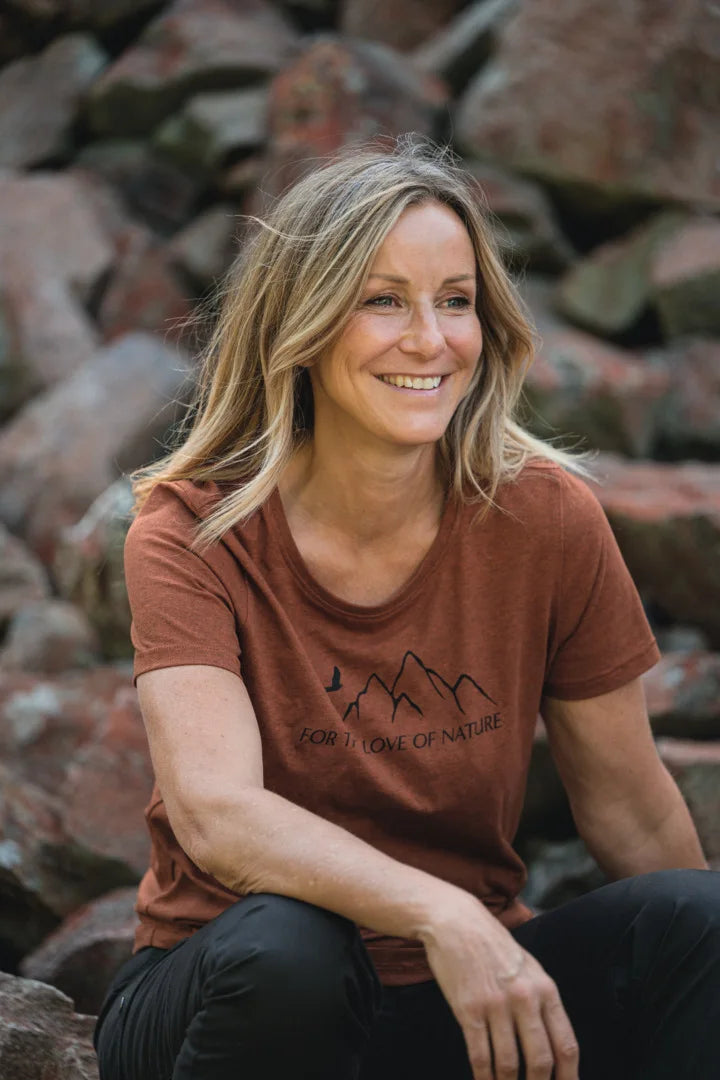 Camiseta mujer con montaña Swarovski Optik