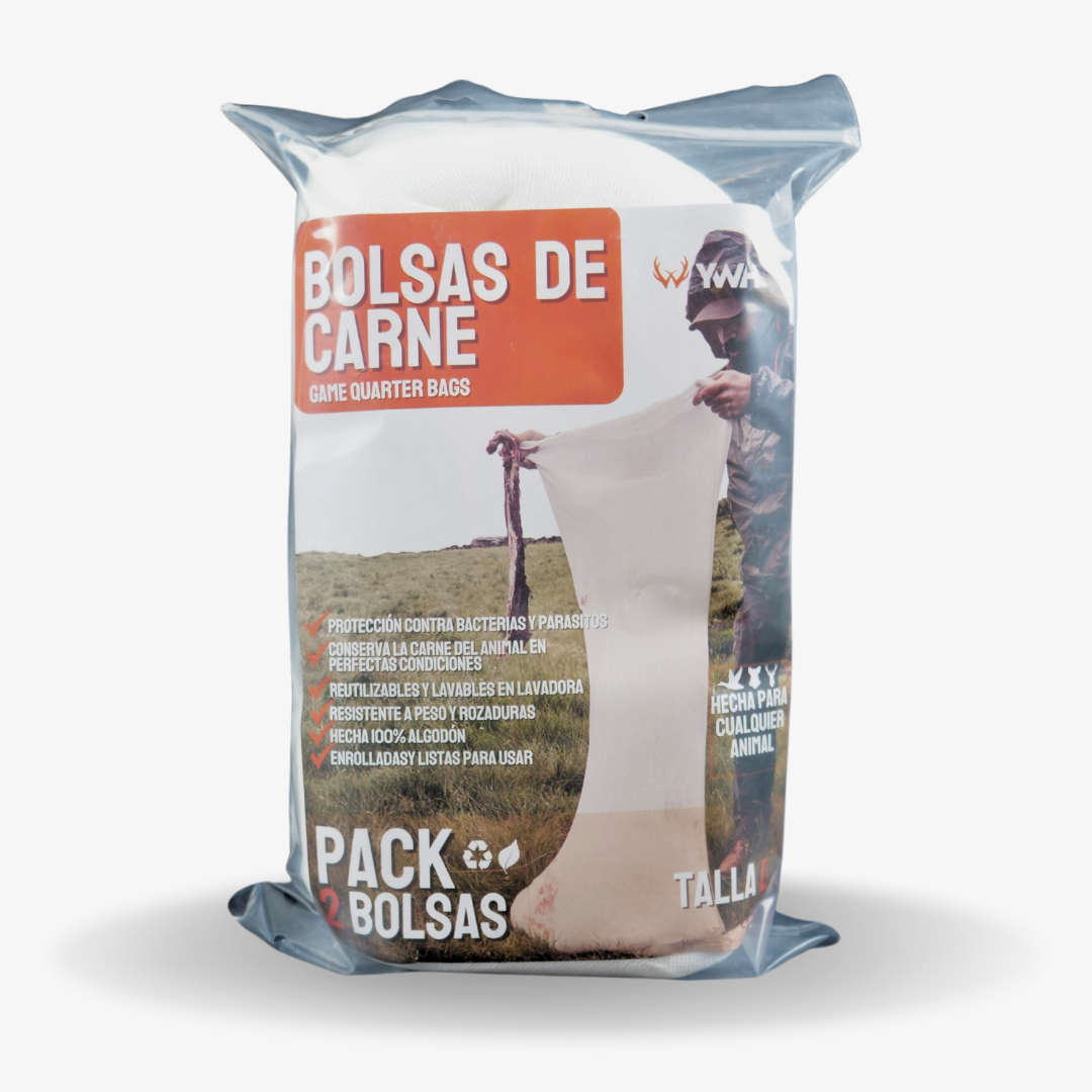 Pack Taxidermia YWH - WildScreen + Pack 2 Bolsas Transporte Carne + Correa de Arrastre