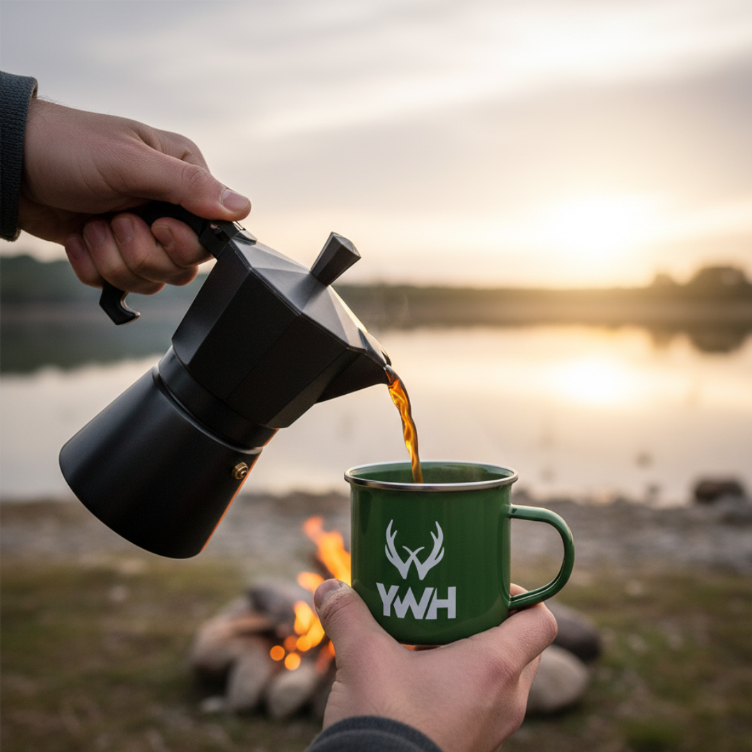 Young Wild Hunters Camping Mug