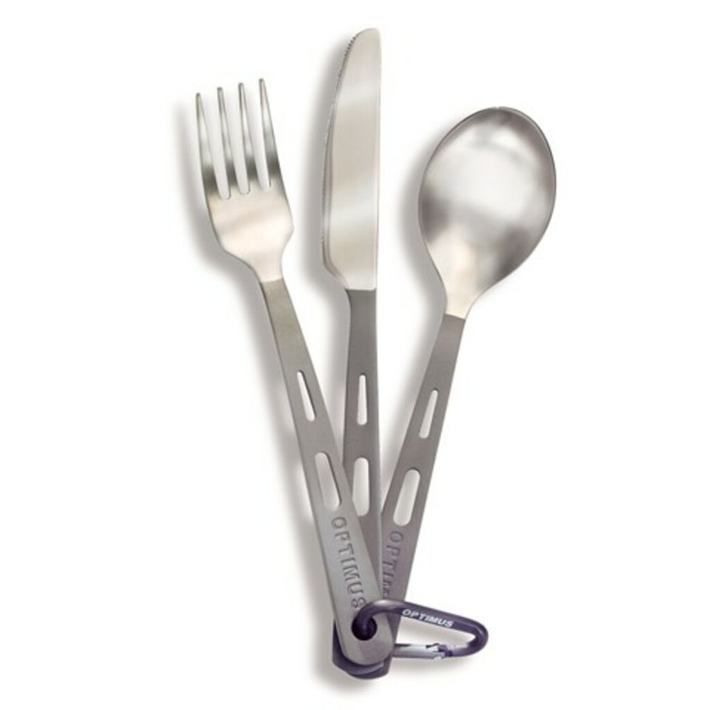 Set de cubertería de titanio Optimus