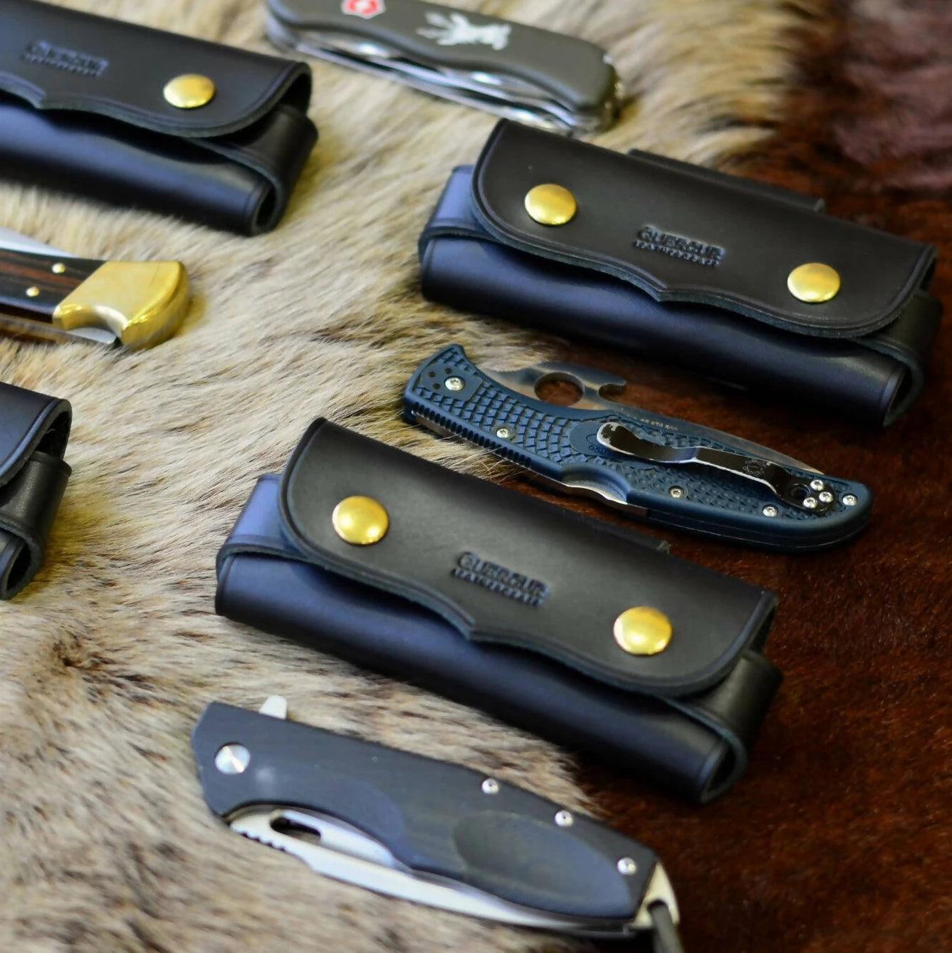 Funda de cuero para caza