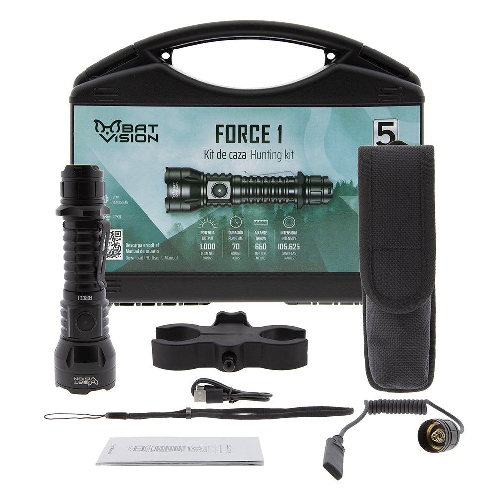 Linterna con kit de caza Bat Vision Force 1 - Young Wild Hunters