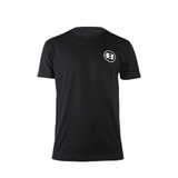 Camiseta Bergara Mountain Black Con Logo En Blanco 