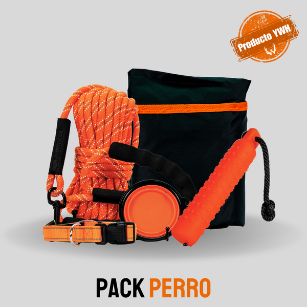 Pack Perro - Correa 10m + Juguete + Collar + Bebedero + Funda coche