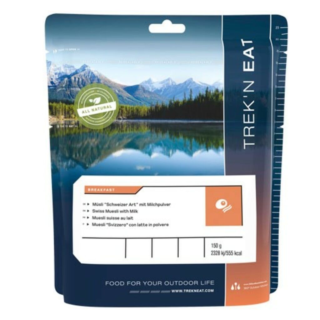 Swiss muesli with Trek'n Eat milk