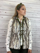 Women's Hunting Vest Flannel/Hair Green