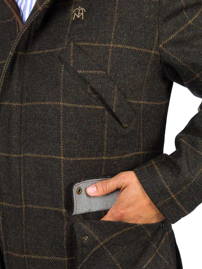 Men's Brown Tweed Hunting Coat