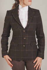 Blazer Hunting Woman Embroidered Brown