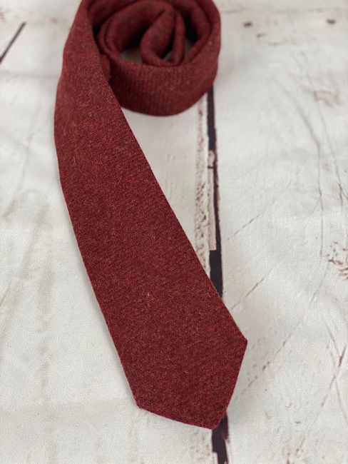 Unisex Hunting Tie P Tweed Garnet
