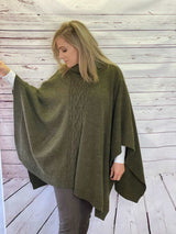 Poncho Hunting Woman Details Green