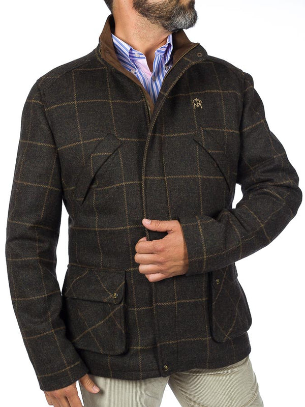 Men's Brown Tweed Hunting Coat