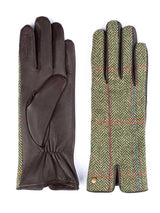 Women's Hunting Glove Tweed/Leather Khaki