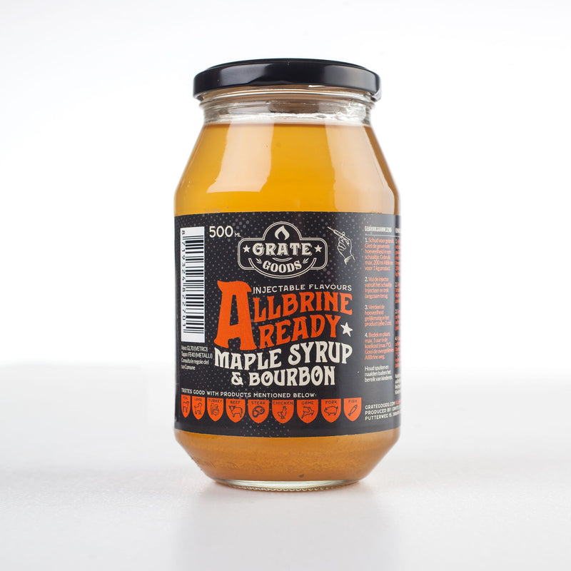 Allbrine Ready Maple and Bourbon Syrup 500ml